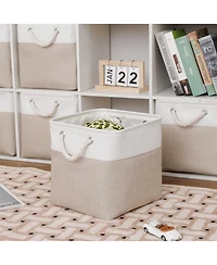 Gnuadz Cube Storage Bins Collapsible Fabric Organizer Ropes 11 X
