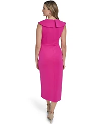 Jessica Howard Women's Sleeveless V-Neck Midi Dress