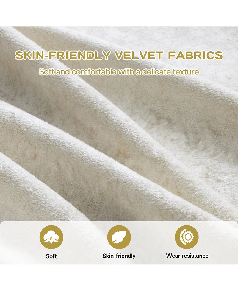 Rainsken Velvet Loveseat Sofa, Mid-Century Upholstered Couch with Button Tufted Design and Floor-grazing Tassel Fringe Skirt for Living Room