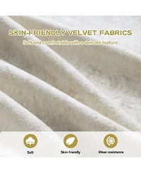 Rainsken Velvet Loveseat Sofa, Mid-Century Upholstered Couch with Button Tufted Design and Floor-grazing Tassel Fringe Skirt for Living Room