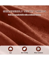 Rainsken Velvet Loveseat Sofa, Mid-Century Inspired Upholstered Couch with Button Tufted Back and Floor-Grazing Tassel Skirt Living Room