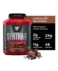 Bsn Syntha-6 Edge Protein Powder, Hydrolyzed Whey, Micellar Casein, Milk Protein Isolate, Low Sugar, 24g Protein, Chocolate Milkshake, 48 Servings
