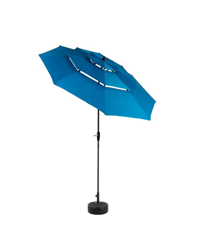 Clihome 10ft 3 Tier Auto-Tilt Umbrella, Outdoor Patio Aluminium Market No Base