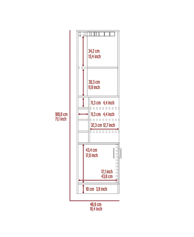 Flynama Bar Cabinet with 2 Cabinets