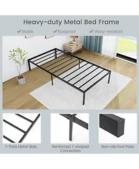 Gouun Heavy Duty 14-Inch Twin Metal Platform Bed Frame, No Box Spring Needed