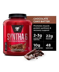 Bsn Syntha-6 Whey Protein Powder, Micellar Casein, Milk Protein Isolate Powder, Chocolate Cake Batter, 48 Servings
