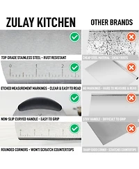 Zulay Kitchen Multi-purpose Bench Scraper And Chopper - Round