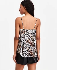 Bar Iii Women's Printed High-Low Ruffle Tank, Macy's Exclusive