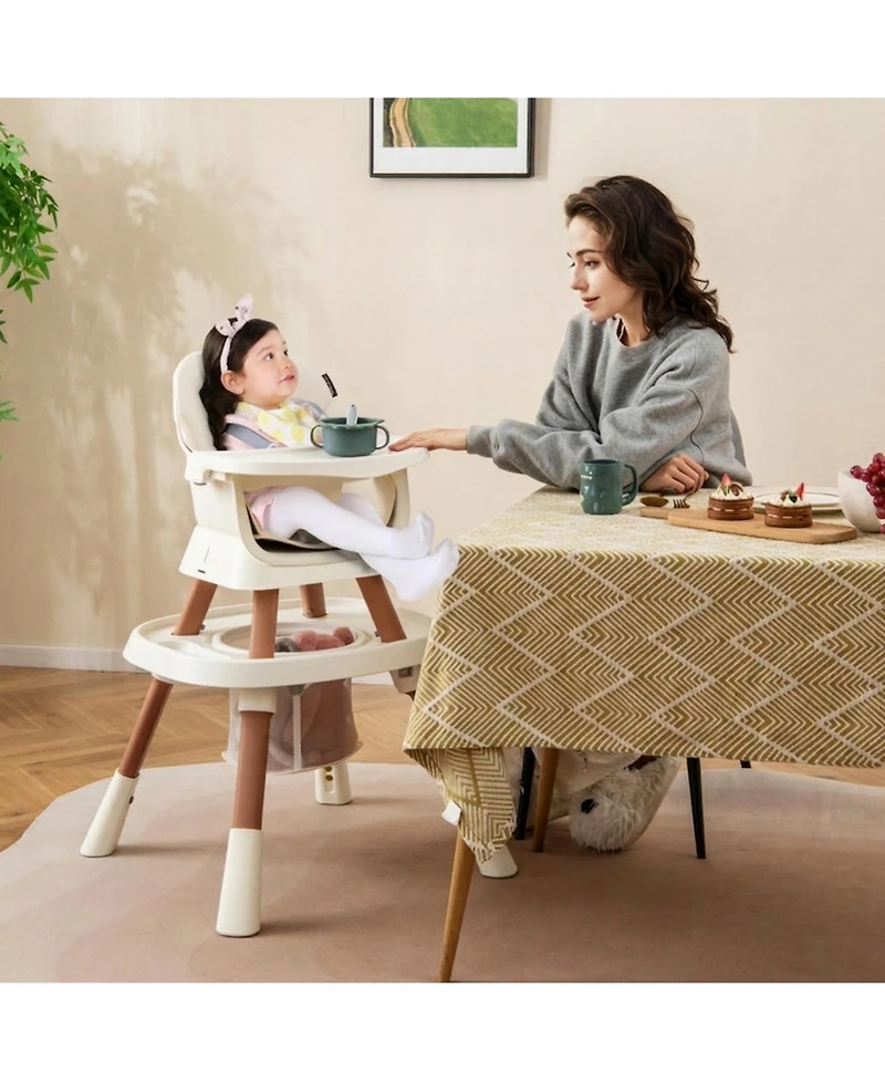 Gouun Baby 16-in-1 High Chair with 360-Degree Activity Center and Booster Seat