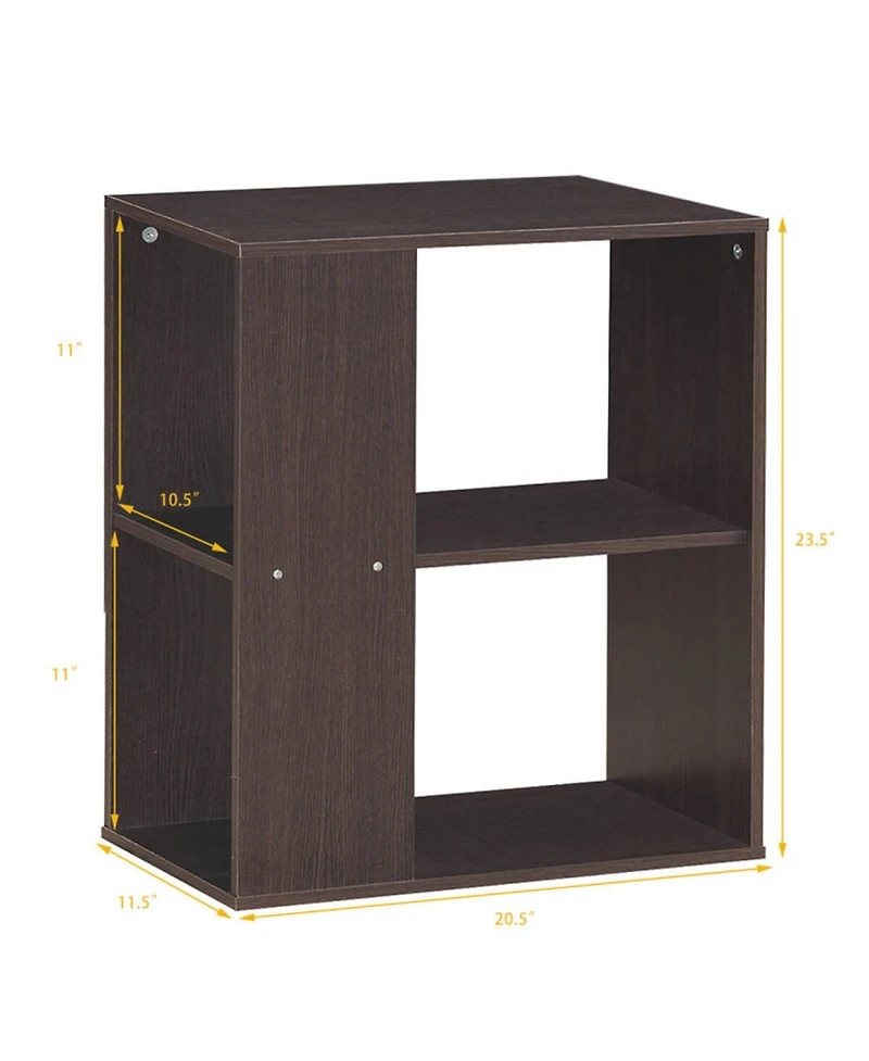 Gouun 3-Tier Side Table with Open Storage Shelves and Foot Pads