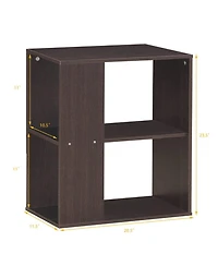 Gouun 3-Tier Side Table with Open Storage Shelves and Foot Pads