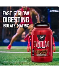 Bsn Syntha-6 Isolate Protein Powder, With Whey Protein Isolate, Milk Protein Isolate, Chocolate Peanut Butter, 48 Servings