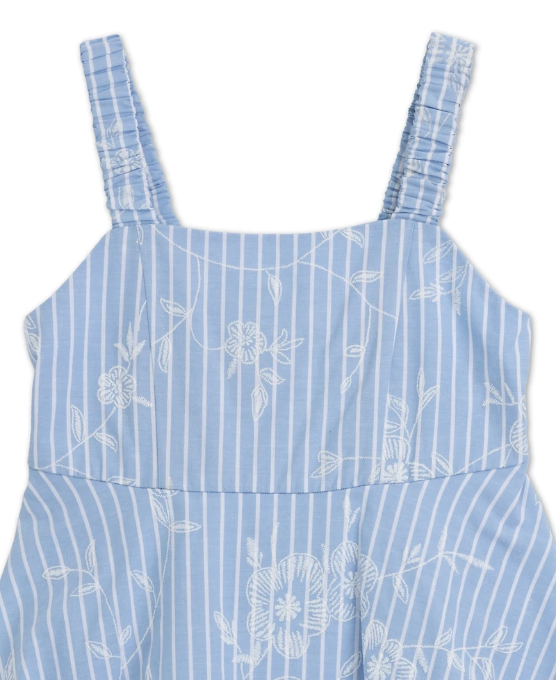 Speechless Girls' 7-16 Square Neck Sleeveless Romper Dress