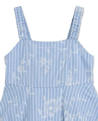 Speechless Girls' 7-16 Square Neck Sleeveless Romper Dress