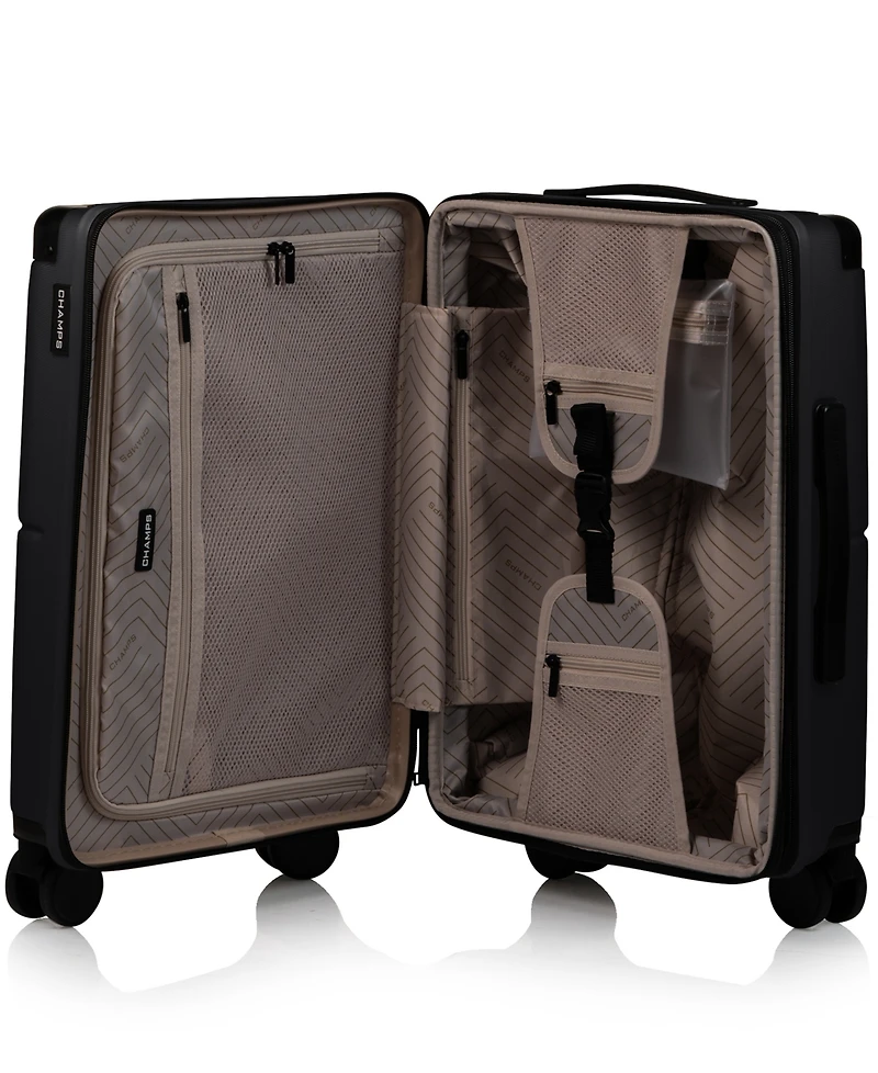 Champs 3-Piece Earth Hardside Luggage Set with Usb