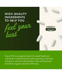 Swanson Vitamin B12 Cyanocobalamin 500mcg Each, 250 Capsules Energy, Nervous System, and Overall Wellness Support