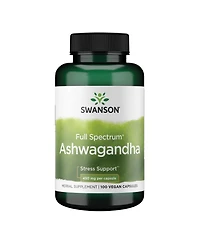 Swanson Ashwagandha Root Powder Supplement, Stress Relief and Energy Support, Ayurvedic Natural Wellness, 450 mg, 100 Capsules