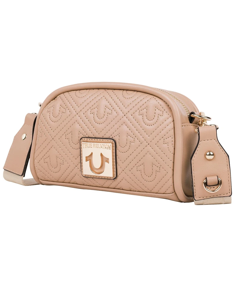 True Religion Metal Plaque Quilted Crossbody