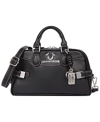 True Religion Brooks Smooth Pu Belted Satchel - Women s Top Handle with Detachable Crossbody Strap