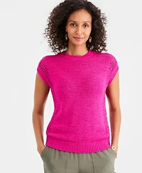 Style & Co Women's Mixed-Stitch Dolman-Sleeve Sweater, Macy's Exclusive