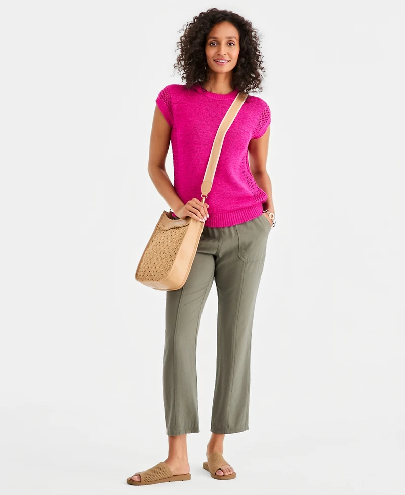 Style & Co Women's Mixed-Stitch Dolman-Sleeve Sweater, Macy's Exclusive