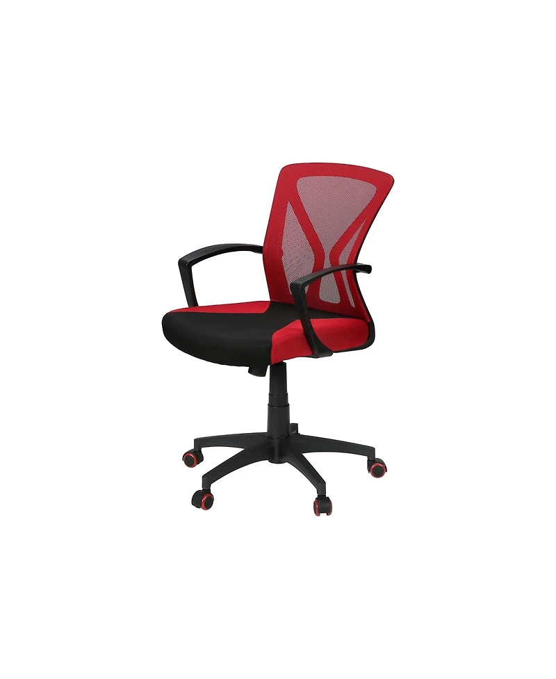 Flynama Mesh Metal Mid Back Office Chair,Contemporary Swivel Chair