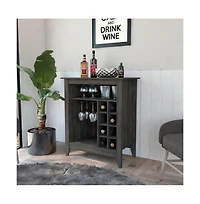 Flynama Carbon Espresso 6-Bottle 1-Drawer 1-Shelf Bar Cabinet