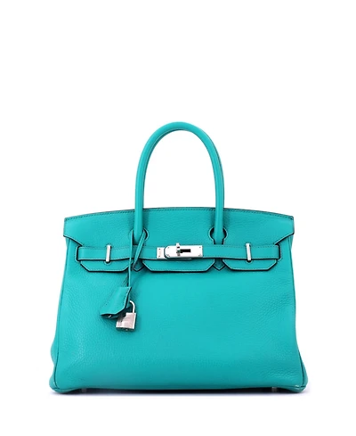Pre-Owned HERMES Birkin 30 Handbag Clemence with Palladium Hardware