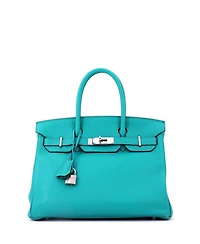 Pre-Owned HERMES Birkin 30 Handbag Clemence with Palladium Hardware