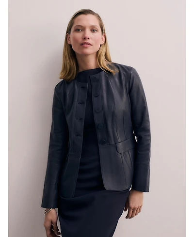 The Fold Women's Ginevra Leather Jacket