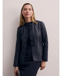 The Fold Women's Ginevra Leather Jacket