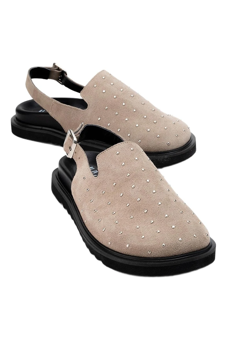 Forever & Always Shoes Women's Our Leather Studded Clogs