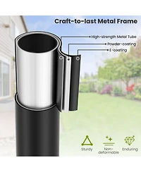 Gymax Pieces Outdoor Swivel Chairs Patio Dining Chairs w/ Padded Cushions