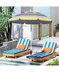 Gouun 6.5 ft Portable Beach Umbrella with Upf 50+ Sun Protection and Push-Button Tilt