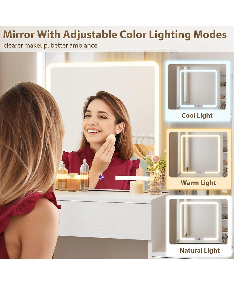 Homfan Modern Makeup Vanity Desk