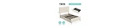 Homfan Bed Frame with Adjustable Headboard