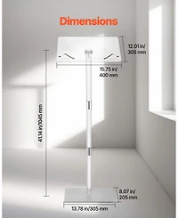 Gouun Acrylic Podium with Adjustable Angle, Metal Base