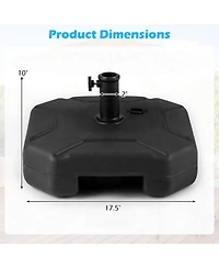 Gouun 17 in Heavy-Duty Fillable Patio Umbrella Base, Up to 88 lbs