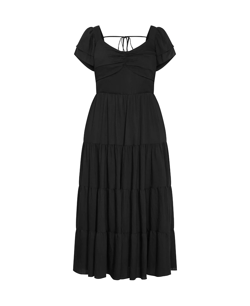 City Chic Women's Leo Tier Maxi Dress