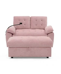 Streamdale Furniture Reclining Sofa with Ottoman and Usb