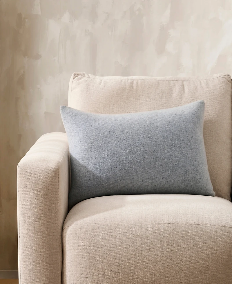 Dkny Pure Faux Cashmere Pearl Blue Decorative Pillow, 14" x 30"