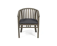 sumyeg Outdoor Wooden Dining Chairs With Cushions(Set of 2)