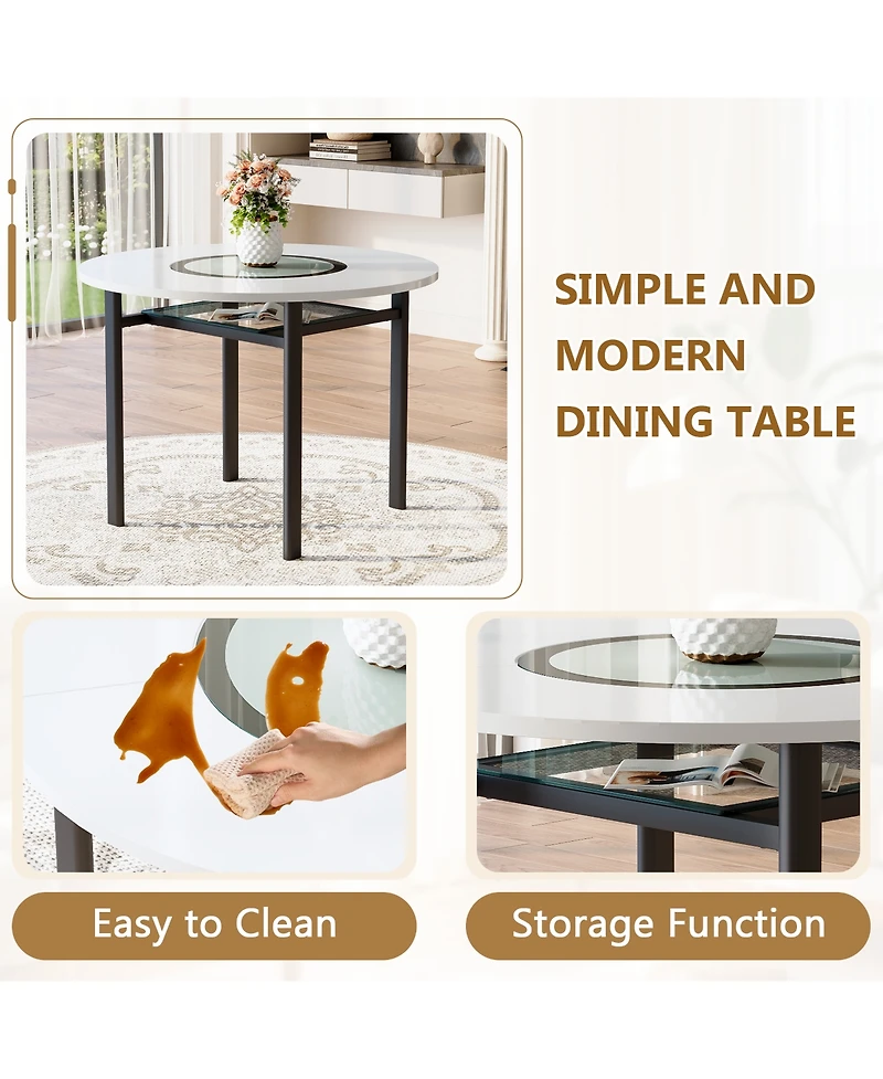 Rainsken 42'' Round Dining Table