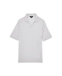 Reiss Men's Merino Wool Open-Collar Polo Shirt