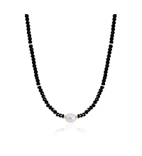 The Lovery Spinel Bead Pearl Necklace 14K Gold