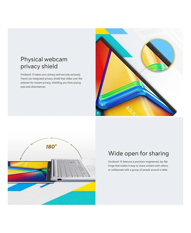 Asus Vivobook 15 15.6" Traditional Laptop Intel Core 7 24GB Ram Intel Graphics 1TB Ssd Storage Windows 11 Home 60Hz - Silver