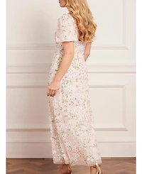 Needle & Thread Women's Dream Garland Puff Sleeve Ankle Gown