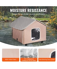 Cozito Cat House Outdoor Elevated Heated Shelter with Timer Pad