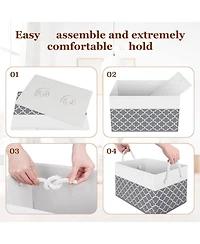 Gnuadz Foldable Storage Baskets Rope Handles Organizer Gift Basket