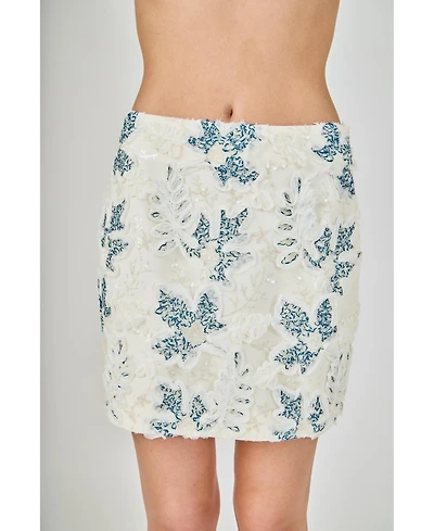 endless rose Women's Embroidered Short Skirt